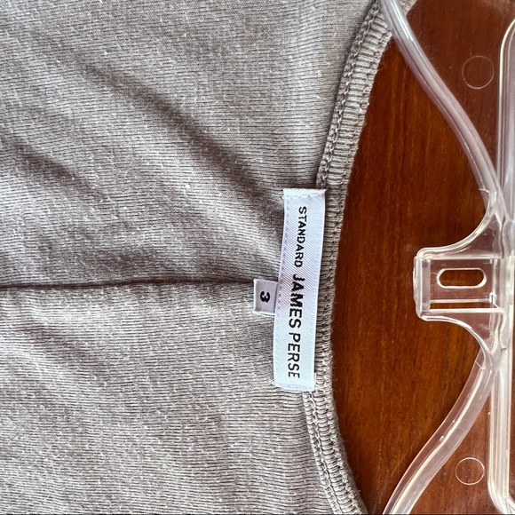 James Perse V-neck longsleeve T-shirt dress in fawn size 3 - Picture 3 of 6